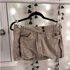 GARAGE CLOTHING - Light Tan - Cargo Mini Skirt